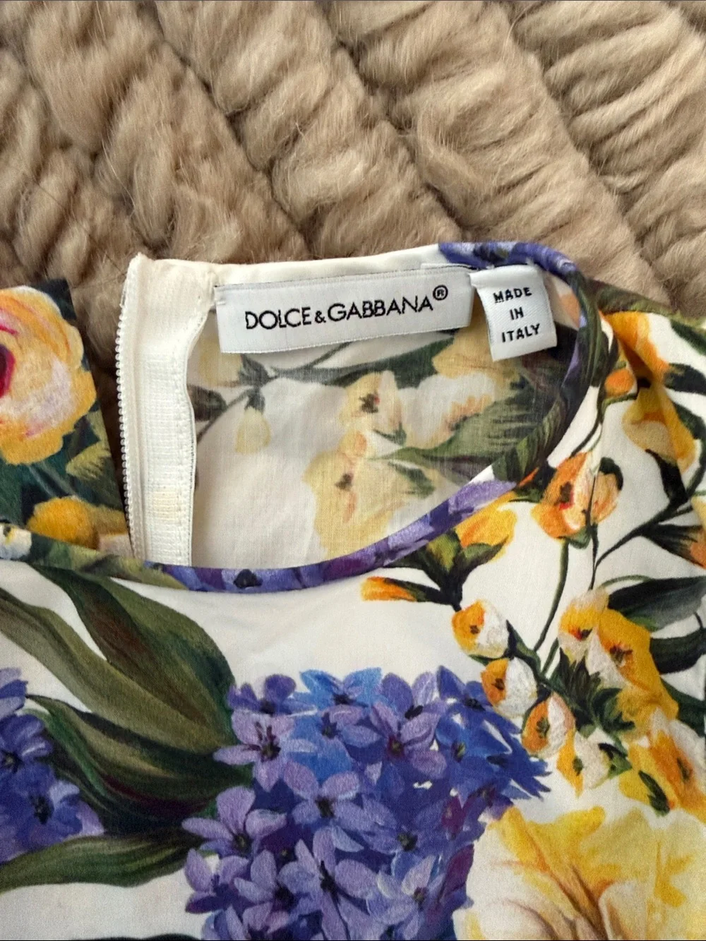 Girls White Floral A-Line Dress with Multicolor Blooms